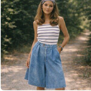 RARE VINTAGE I. MAGNIN DENIM CULOTTES SIZE 13/14